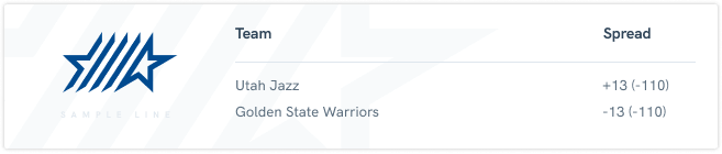 sample line basketball team and spread utah jazz golden state warriors