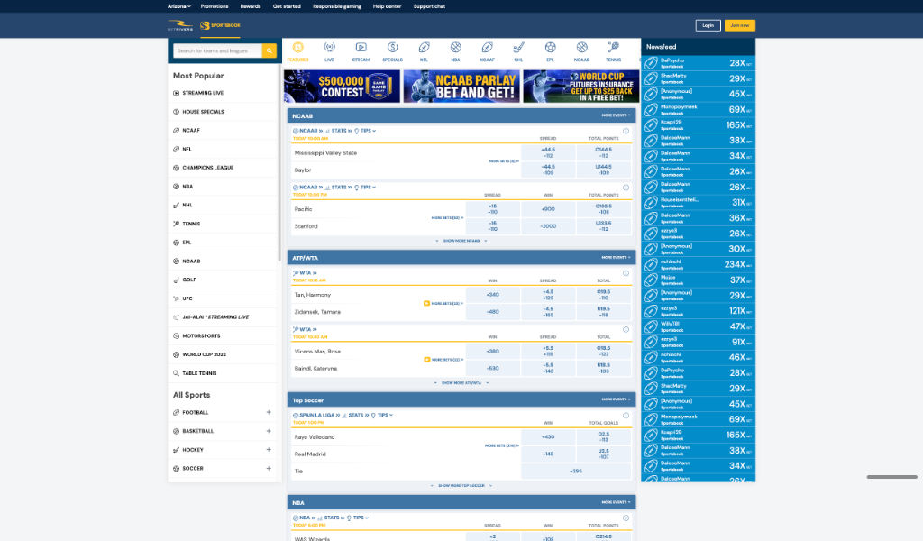 BetRivers Sportsbook Features