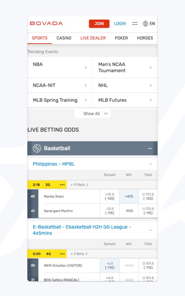 Live/In-game Betting: Odds Change by the Minute