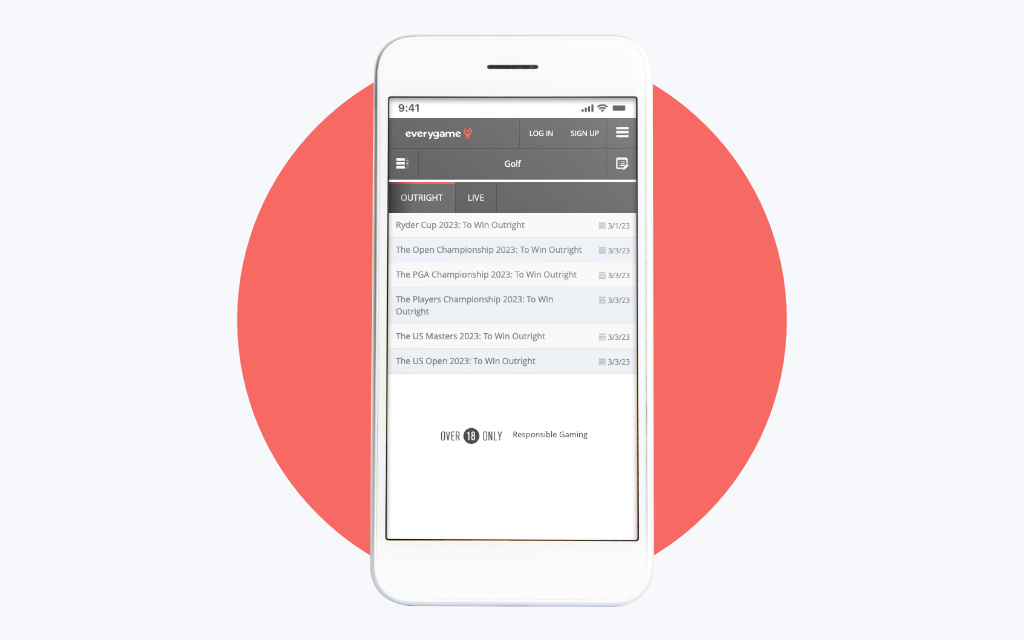 EveryGame Golf Betting App