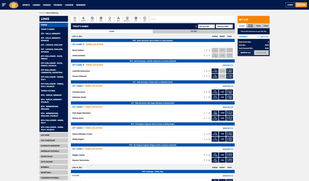 gtbet tennis odds and picks