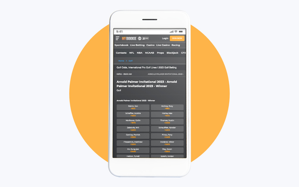 MyBookie Golf Betting App