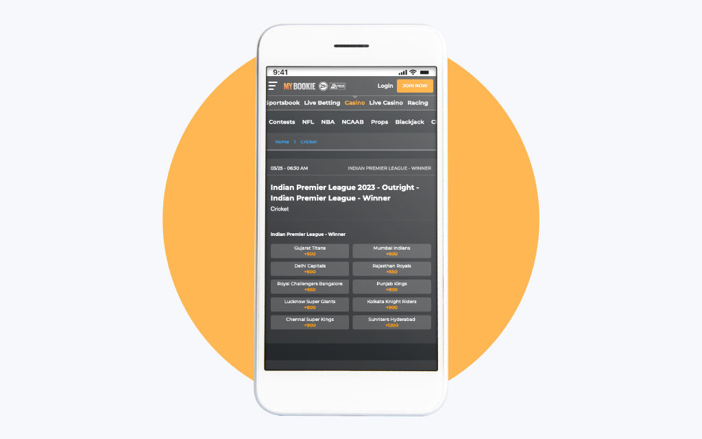 MyBookie IPL Betting App