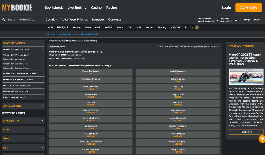 MyBookie MotoGP Sports Betting