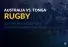Australia vs Tonga Rugby betting picks