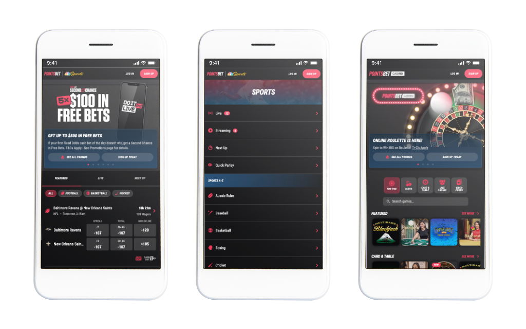 PointsBet Mobile Betting