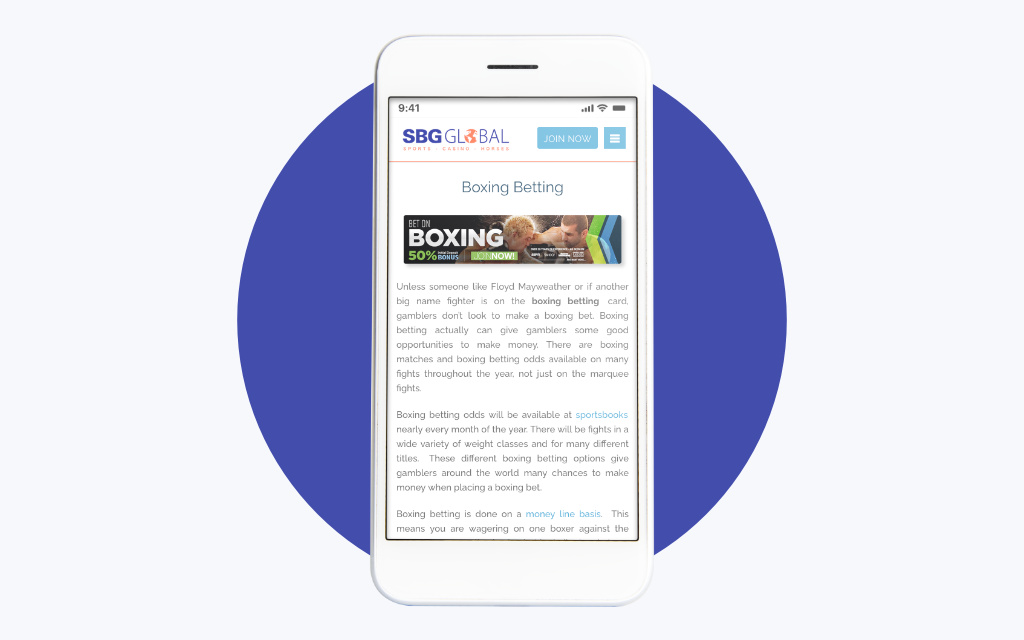 SBG Global Boxing Betting App