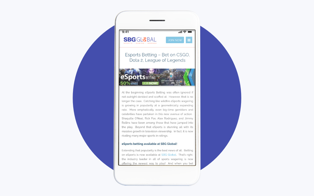 sbg global esports betting
