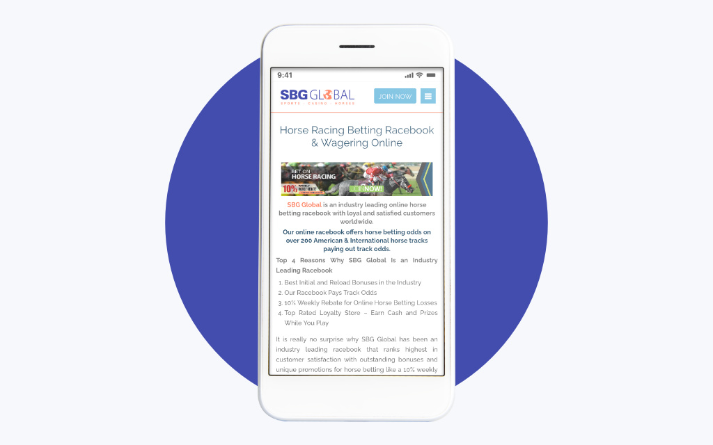 SBG Global Horse Racing Betting App