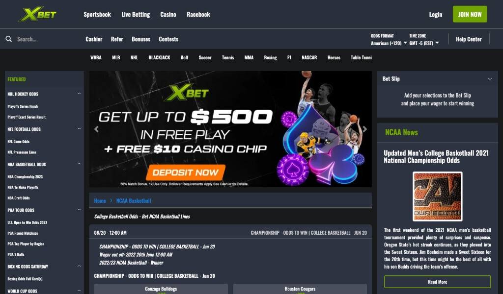 Xbet NCAAB Sports Betting