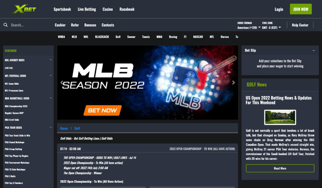 Xbet Golf Sports Betting