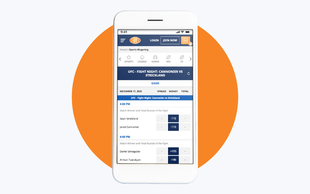 GTBets UFC Betting App